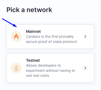 Pick a network